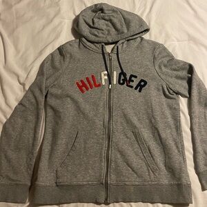 size m worn once tommy hilfiger zip up w/ hood